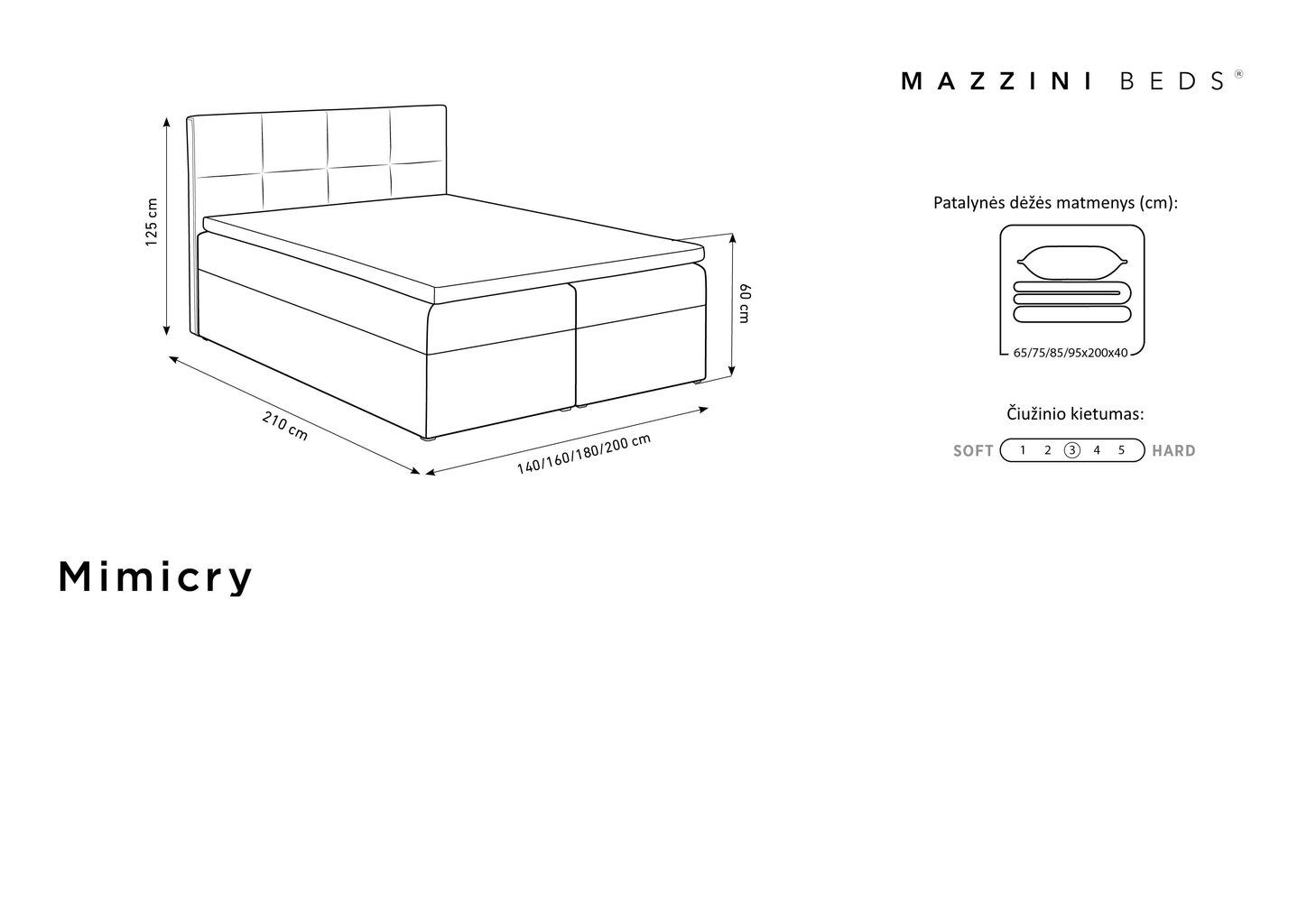 Sänky Mazzini Beds Mimicry 200x200 cm, punainen hinta ja tiedot | Sängyt | hobbyhall.fi