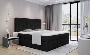 Sänky NORE Idris 25, 160x200cm, musta hinta ja tiedot | Sängyt | hobbyhall.fi