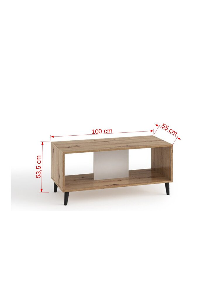 Sohvapöytä ADRK Furniture CLE09, ruskea/valkoinen hinta ja tiedot | Sohvapöydät | hobbyhall.fi