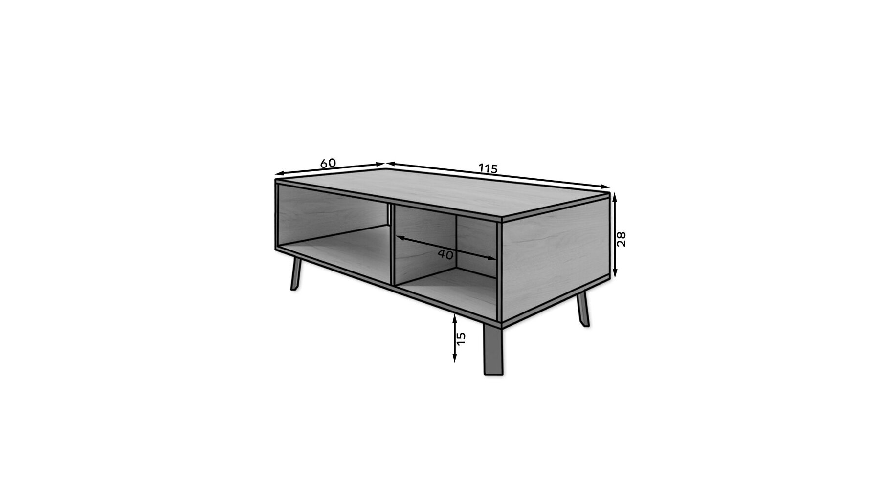 Sohvapöytä ADRK Furniture Lofton Craft, ruskea hinta ja tiedot | Sohvapöydät | hobbyhall.fi