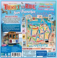 Lautapeli Days of Wonder Ticket to Ride San Francisco, FIN, SE, DK, NO hinta ja tiedot | Lautapelit ja älypelit | hobbyhall.fi