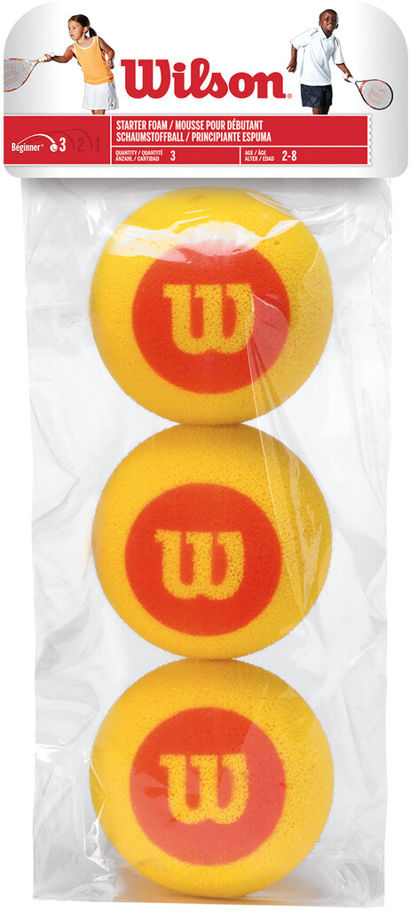 Ulkotennispallot Wilson Starter Foam, 3 kpl hinta ja tiedot | Tennisvälineet | hobbyhall.fi