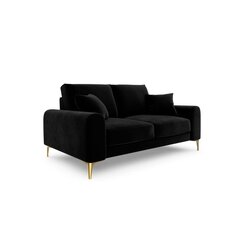 Kahden istuttava sohva Velvet Larnite, 172x102x90 cm, musta hinta ja tiedot | Sohvat ja vuodesohvat | hobbyhall.fi