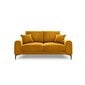 Kahden istuttava sohva Velvet Larnite, 172x102x90 cm, keltainen hinta ja tiedot | Sohvat ja vuodesohvat | hobbyhall.fi