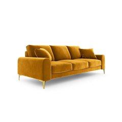 Kolmen istuttava sohva Velvet Larnite, 222x102x90 cm, keltainen hinta ja tiedot | Sohvat ja vuodesohvat | hobbyhall.fi