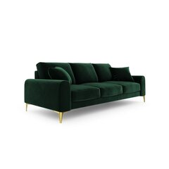Kolmen istuttava sohva Velvet Larnite, 222x102x90 cm, tummanvihreä hinta ja tiedot | Sohvat ja vuodesohvat | hobbyhall.fi