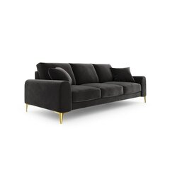 Kolmen hengen sohva Velvet Larnite, 222x102x90 cm, tummanharmaa hinta ja tiedot | Sohvat ja vuodesohvat | hobbyhall.fi