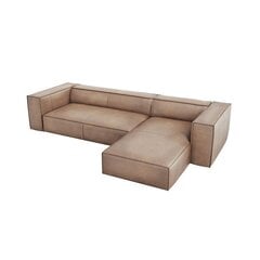 Neljän istuttava nahkainen kulmasohva oikealla kulmalla Agawa, 290x173x68 cm, beige hinta ja tiedot | Kulmasohvat ja divaanisohvat | hobbyhall.fi