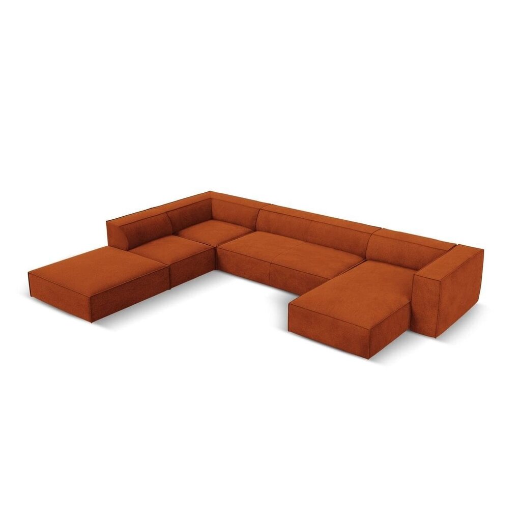 Kuusipaikkainen vasemmanpuoleinen sohva Agawa, 365x270x68 cm, punainen hinta ja tiedot | Kulmasohvat ja divaanisohvat | hobbyhall.fi