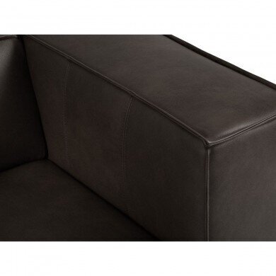 Nahkainen nojatuoli Agawa, 113x95x68 cm, tummanruskea hinta ja tiedot | Nojatuolit | hobbyhall.fi