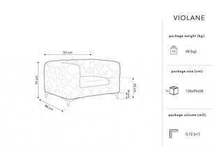 Nojatuoli Micadoni Home Violane, ruskea hinta ja tiedot | Nojatuolit | hobbyhall.fi