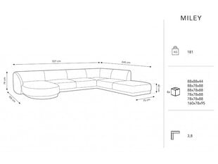 Pehmeä kulmasohva Micadoni Home Miley, sininen hinta ja tiedot | Kulmasohvat ja divaanisohvat | hobbyhall.fi