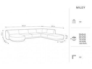 Pehmeä kulmasohva Micadoni Home Miley, musta hinta ja tiedot | Kulmasohvat ja divaanisohvat | hobbyhall.fi