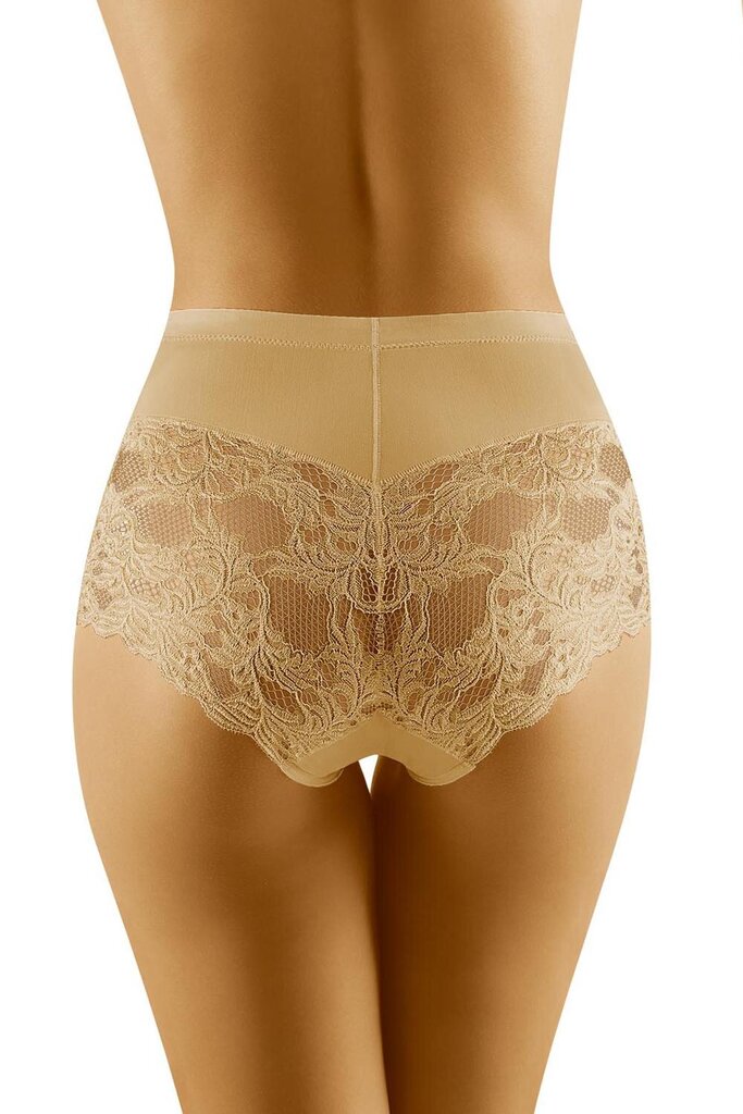 Wolbar naisten shapewear pikkuhousut pitsi bodice korkea vyötärö hahmo muotoilu wb184, beige hinta ja tiedot | Naisten alushousut | hobbyhall.fi