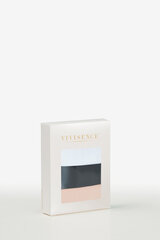 Vivisence naisten pikkuhousut 3-pack sileä täysi saumaton classic 4011 , valkoinen/musta/beige hinta ja tiedot | Naisten alushousut | hobbyhall.fi