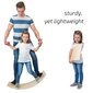 KiddyMoon puinen tasapainolauta 80x30cm, vaaleanpunainen hinta ja tiedot | Tasapainotyynyt ja -laudat | hobbyhall.fi