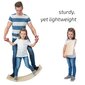 KiddyMoon puinen tasapainolauta 80x30cm, musta hinta ja tiedot | Tasapainotyynyt ja -laudat | hobbyhall.fi