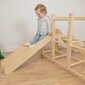 KiddyMoon puinen liukumäki kiipeilytorni, Montessori, Beige hinta ja tiedot | Vauvan lelut | hobbyhall.fi