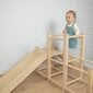 KiddyMoon puinen liukumäki kiipeilytorni, Montessori, Beige hinta ja tiedot | Vauvan lelut | hobbyhall.fi