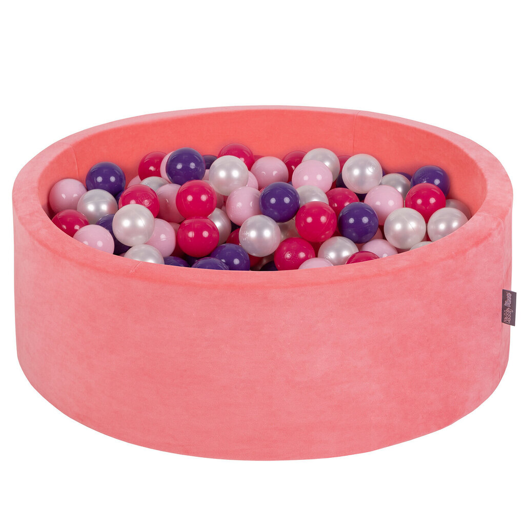 KiddyMoon pehmeä pallomeri pyöreä 90X30cm/200 palloa, vesimeloni vaaleanpunainen: vaaleanpunainen / vaaleanpunainen / helm hinta ja tiedot | Vauvan lelut | hobbyhall.fi