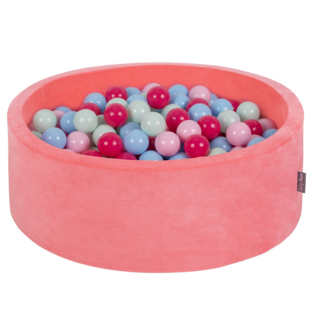 KiddyMoon pehmeä pallomeri pyöreä 90X30cm/200 palloa, vesimeloni vaaleanpunainen: vaaleanpunainen / tumma vaaleanpunainen hinta ja tiedot | Vauvan lelut | hobbyhall.fi