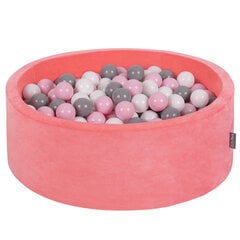 KiddyMoon pehmeä pallomeri pyöreä 90X30cm/300 pallot, vesimeloni vaaleanpunainen: valkoinen / harmaa / vaaleanpunainen vaaleanp hinta ja tiedot | Vauvan lelut | hobbyhall.fi