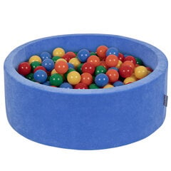 KiddyMoon pehmeä pallomeri pyöreä 90X30cm/200 palloa, mustikka sininen:keltainen/vihreä/sininen/punainen/oranssi hinta ja tiedot | Vauvan lelut | hobbyhall.fi