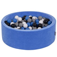 KiddyMoon pehmeä pallomeri pyöreä 90X30cm/200 palloa, mustikka sininen: harmaa/valkoinen/sininen/musta hinta ja tiedot | Vauvan lelut | hobbyhall.fi