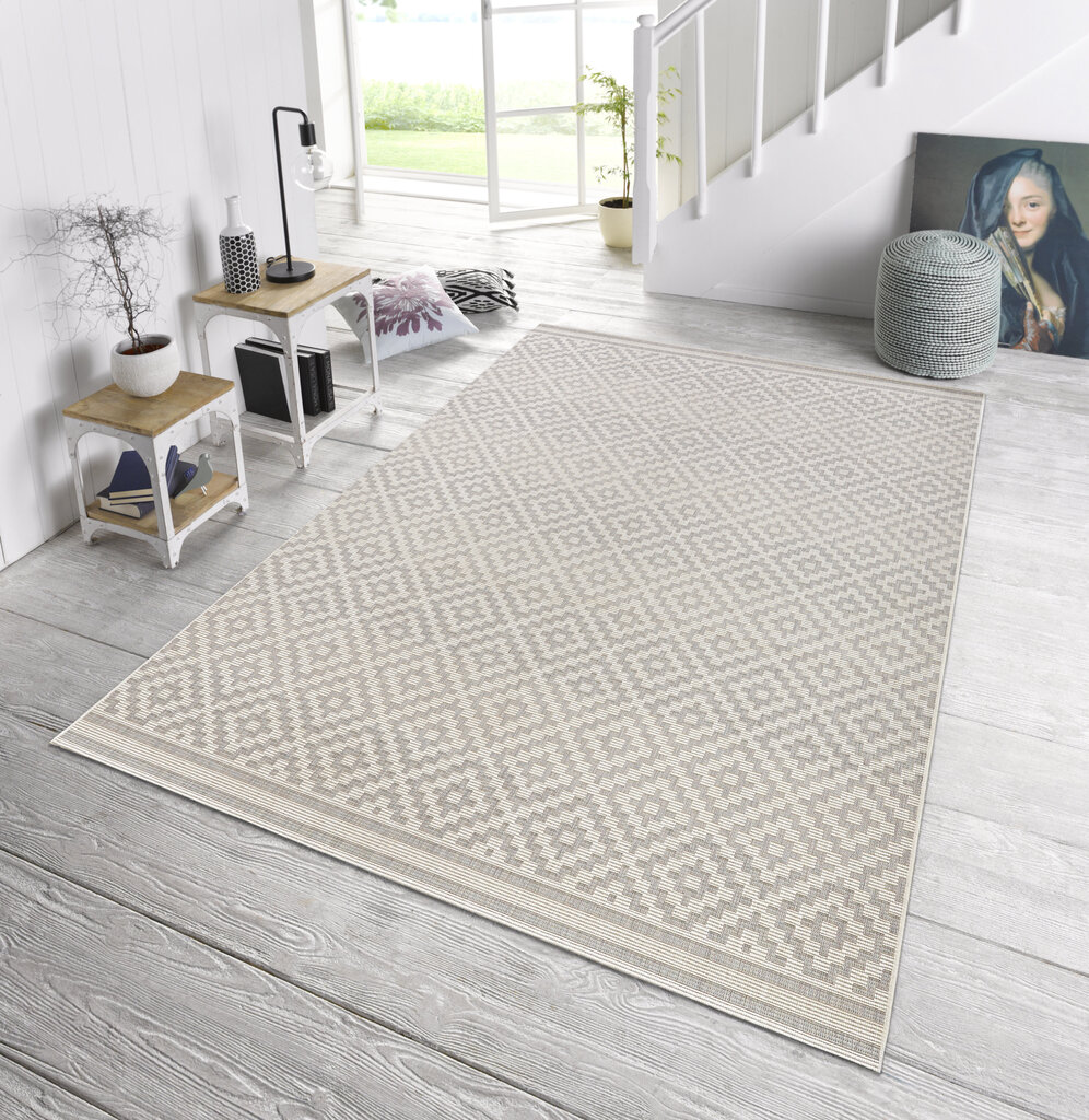 Northrugs matto Meadow Raute Grey Cream, 160x230 cm hinta ja tiedot | Isot matot | hobbyhall.fi