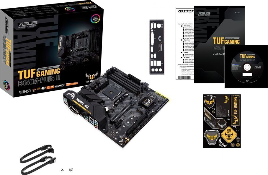 Asus TUF GAMING B450M-PLUS II hinta ja tiedot | Emolevyt | hobbyhall.fi