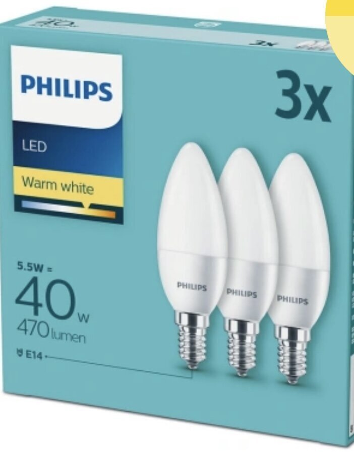 3 kpl Philips LED-lamppujen sarja hinta ja tiedot | Lamput | hobbyhall.fi
