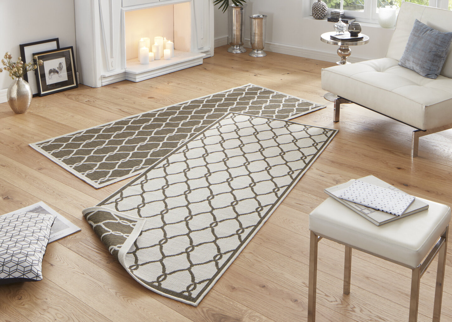 Northrugs matto Twin Rimini Brown Cream, 80x150 cm hinta ja tiedot | Isot matot | hobbyhall.fi