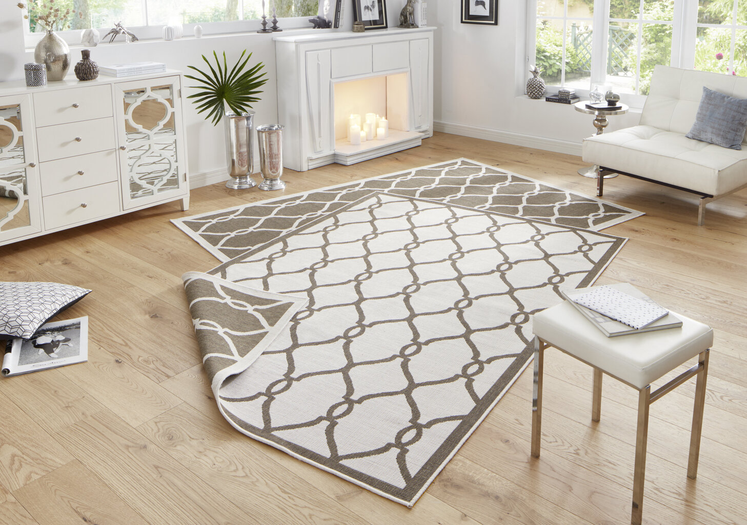 Northrugs matto Twin Rimini Brown Cream, 80x150 cm hinta ja tiedot | Isot matot | hobbyhall.fi