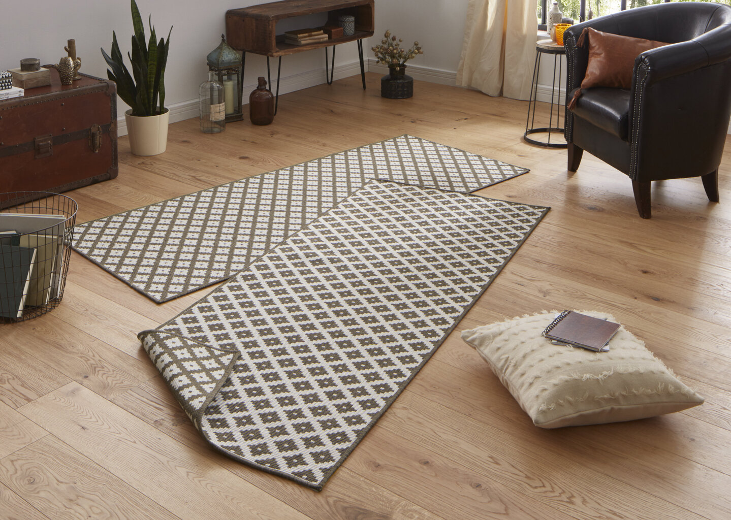 Northrugs matto Twin Nizza Brown Cream, 200x290 cm hinta ja tiedot | Isot matot | hobbyhall.fi