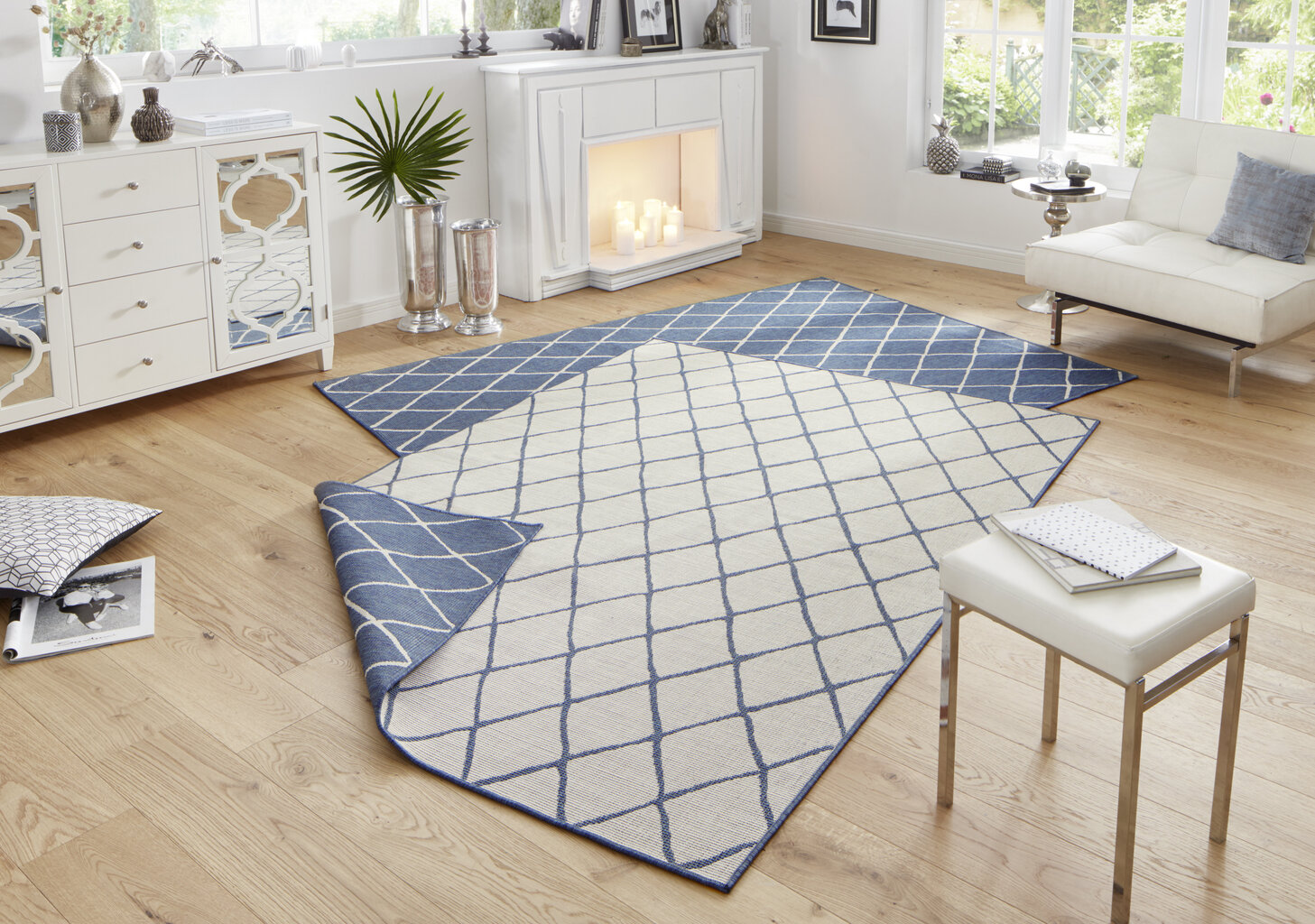 Northrugs matto Twin Malaga Blue Cream, 160x230 cm hinta ja tiedot | Isot matot | hobbyhall.fi