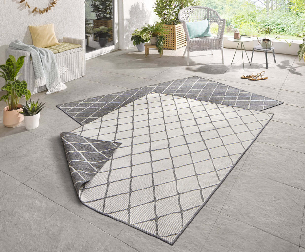 Northrugs matto Twin Malaga Grey Cream, 160x230 cm hinta ja tiedot | Isot matot | hobbyhall.fi