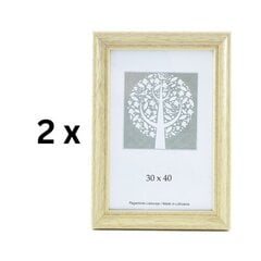 Valokuvakehys, puinen, 30x40 cm, puu sp. ilman jalkaa, pakkaus 2 kpl. hinta ja tiedot | Valokuva-albumit -ja kehykset | hobbyhall.fi