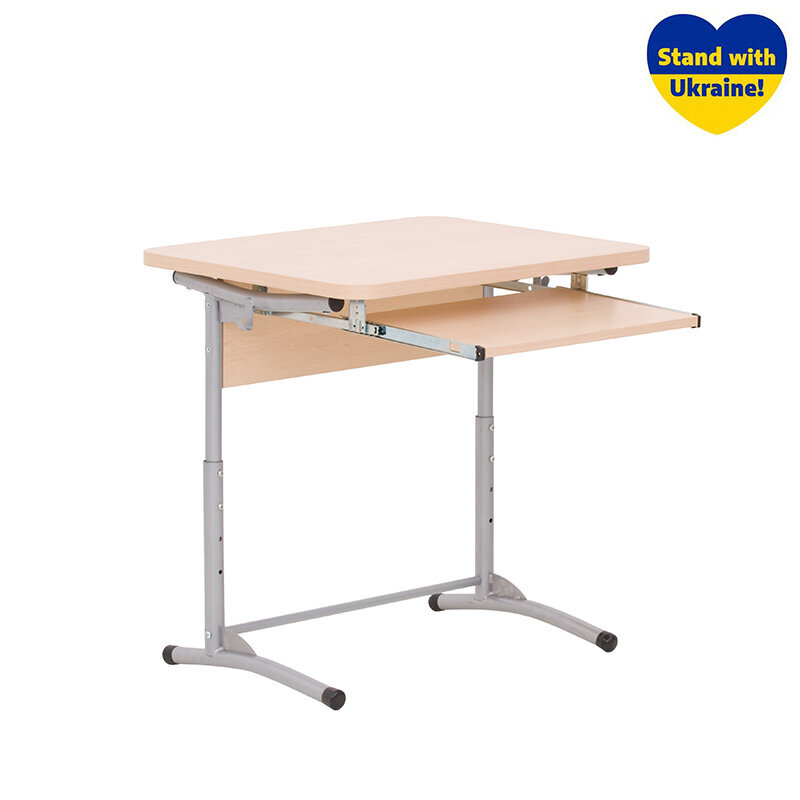 Koulupöytä NOWY STYL, 172/1A (SL) ALU, yksittäinen ulosvedettävällä laatikolla hinta ja tiedot | Tietokonepöydät ja työpöydät | hobbyhall.fi