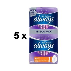 Terveyssiteet Always Platinum Normal, 16 kpl. paketti 5 kpl. hinta ja tiedot | Tamponit ja terveyssiteet | hobbyhall.fi