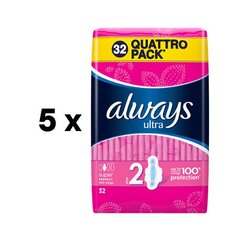 Terveyssiteet Always Ultra Super Plus, 32 kpl. paketti 5 kpl. hinta ja tiedot | Tamponit ja terveyssiteet | hobbyhall.fi