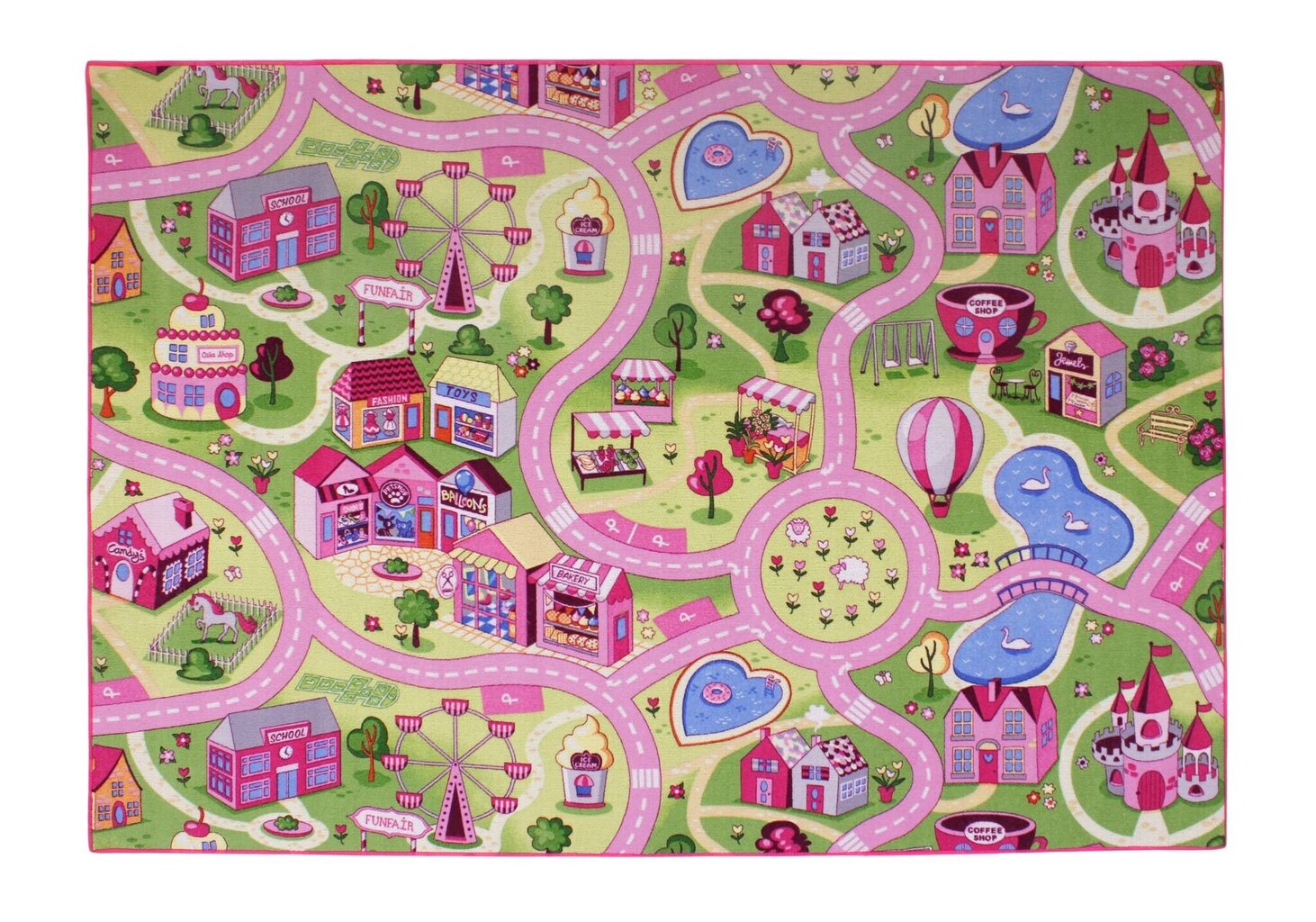 AW Rugs lastenhuoneen matto Sweet Town 95x200 cm hinta ja tiedot | Isot matot | hobbyhall.fi