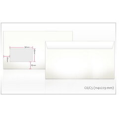 Kirjekuoret C65 laatikolla 45 x 90 mm, 114 x 229 mm, repäisynauhalla, 1000 kpl. paketti 2 kpl. hinta ja tiedot | Kirjekuoret ja postikortit | hobbyhall.fi