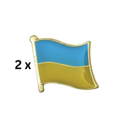 Rintanappi Ukrainan lippu, 19 x 16 mm paketti 2 kpl. hinta ja tiedot | Muut hauskat lahjaideat | hobbyhall.fi