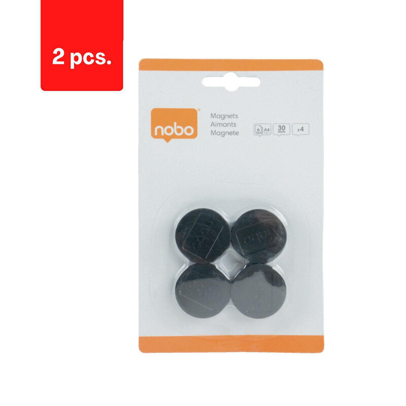 Magneetit Nobo, 30 mm, 4 kpl, 2 kpl. hinta ja tiedot | Toimistotarvikkeet | hobbyhall.fi