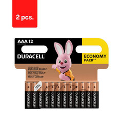 Paristot DURACELL AAA, LR03, 12 kpl, pakkaus 2 kpl. hinta ja tiedot | Duracell Valaistus ja sähkölaitteet | hobbyhall.fi