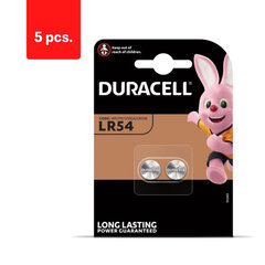 Paristot DURACELL LR54, 2 kpl, pakkaus 5 kpl. hinta ja tiedot | Paristot | hobbyhall.fi