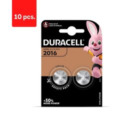 Paristot DURACELL 2016, 2 kpl, pakkaus 10 kpl. hinta ja tiedot | Paristot | hobbyhall.fi