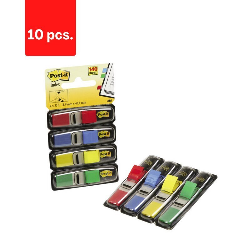 Tarramerkit Post-it, 11,9 x 43,1 mm, 4 väriä, 10 kpl. hinta ja tiedot | Toimistotarvikkeet | hobbyhall.fi