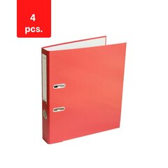 Kansio Eller, A4, taloudellinen, 50 mm pakkaus 4 kpl, punainen hinta ja tiedot | Toimistotarvikkeet | hobbyhall.fi