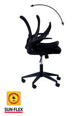 Korkeussäädettävä tuoli SUN-FLEX®HIDEAWAY TUOLI, 91-101 cm, musta runko, musta istuin hinta ja tiedot | Toimistotuolit | hobbyhall.fi